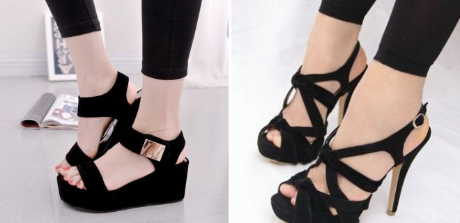 черные замшевые босоножки черные замшевые босоножки