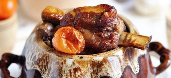 ребра в горшочках в духовке ребра в горшочках в духовке