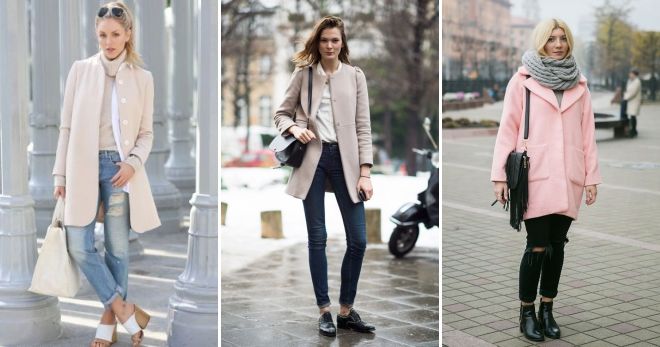 С чем носить короткое светлое пальто С чем носить короткое светлое пальто