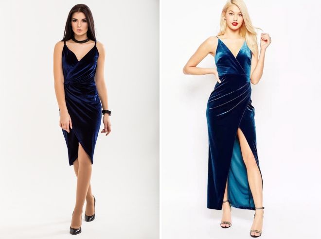 бархатное платье на бретельках бархатное платье на бретельках