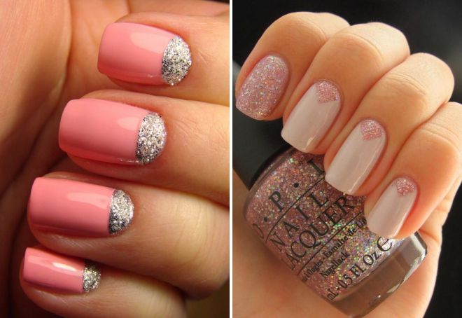 лунный дизайн ногтей с блестками лунный дизайн ногтей с блестками