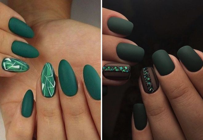 зеленый матовый новогодний маникюр зеленый матовый новогодний маникюр