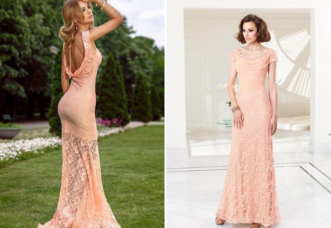 персиковое кружевное платье персиковое кружевное платье