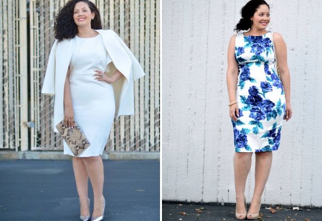 с чем носить платье футляр полным женщинам с чем носить платье футляр полным женщинам