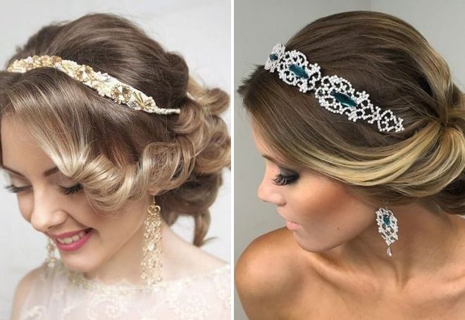красивые прически на средние волосы диадемой красивые прически на средние волосы диадемой