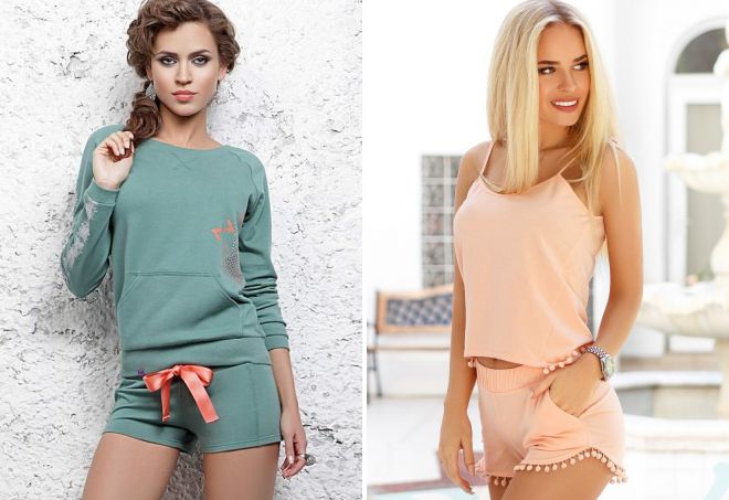 трикотажный костюм с шортами трикотажный костюм с шортами