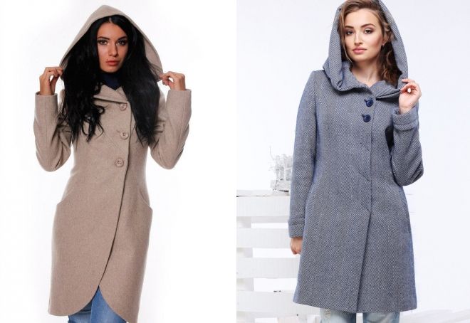 пальто на пуговицах с капюшоном пальто на пуговицах с капюшоном