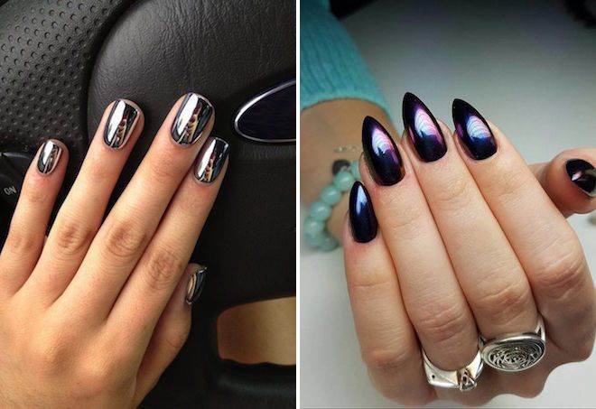 маникюр с зеркальной втиркой маникюр с зеркальной втиркой