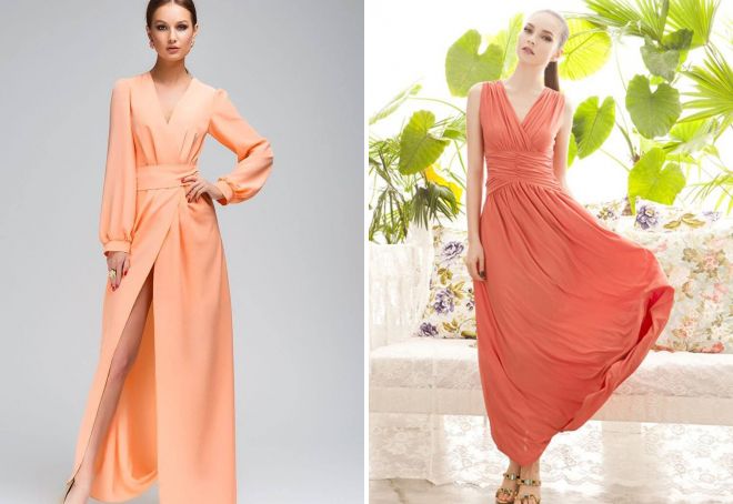 модные персиковые платья модные персиковые платья