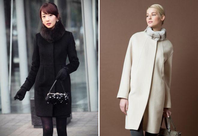 пальто с меховым воротником 2018 пальто с меховым воротником 2018