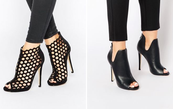 женские ботильоны с открытым носом женские ботильоны с открытым носом