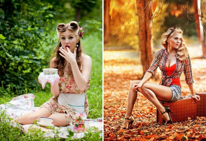 фотосессия в стиле пин ап на природе фотосессия в стиле пин ап на природе