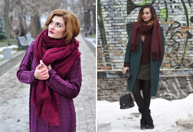 палантин баклажанового цвета палантин баклажанового цвета