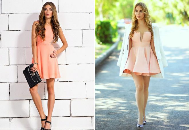 с чем носить персиковое платье с чем носить персиковое платье