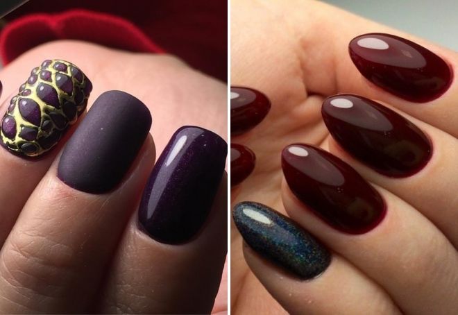 баклажановый маникюр баклажановый маникюр