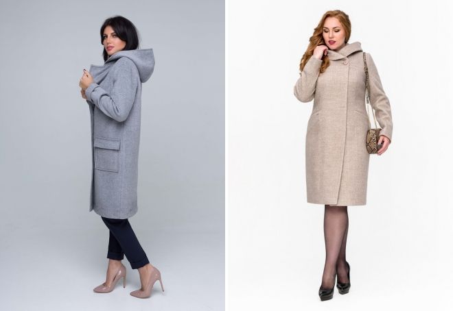 драповое пальто с капюшоном драповое пальто с капюшоном