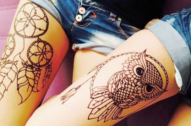 хной на ноге сова ловцы снов хной на ноге сова ловцы снов