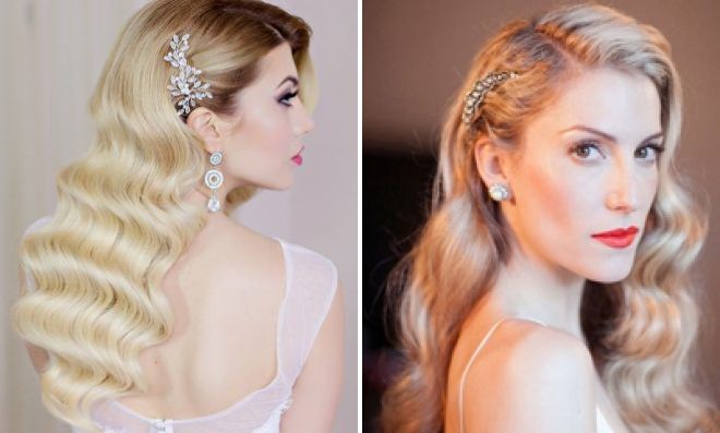 голливудские локоны с заколкой голливудские локоны с заколкой