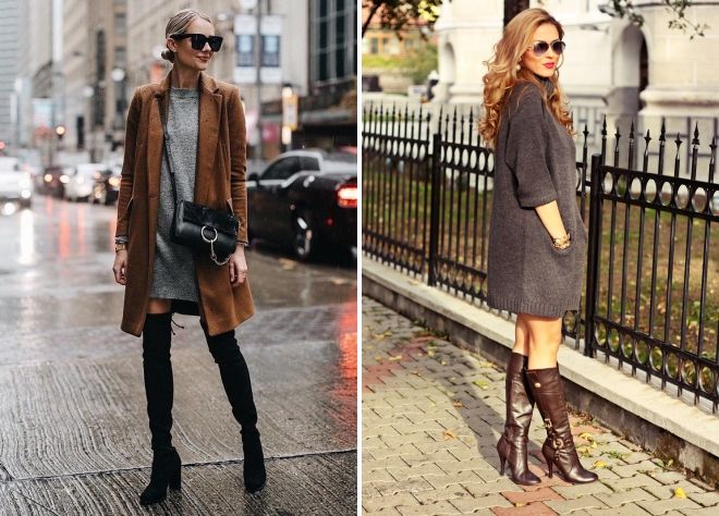 осенний образ с сапогами и пальто осенний образ с сапогами и пальто