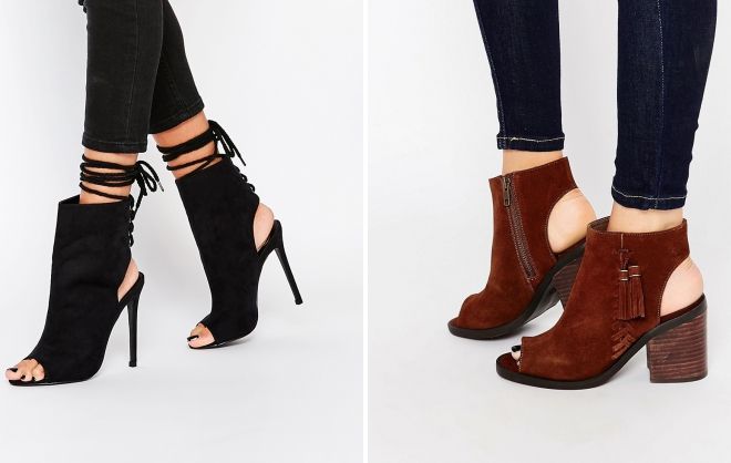 ботильоны с открытым носом и пяткой ботильоны с открытым носом и пяткой