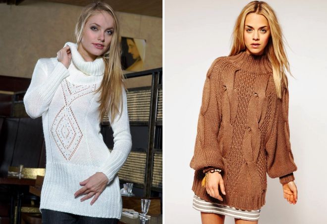 длинный вязаный свитер длинный вязаный свитер