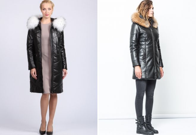 модные женские кожаные пуховики модные женские кожаные пуховики