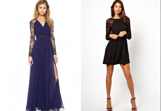 платье с кружевными рукавами платье с кружевными рукавами