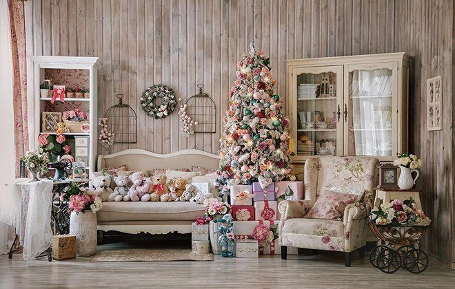 новогодние украшения в стиле прованс новогодние украшения в стиле прованс