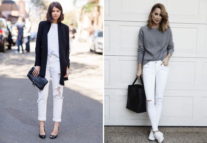 какую обувь носить с белыми джинсами какую обувь носить с белыми джинсами