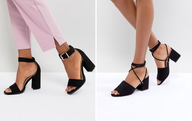 черные босоножки на каблуке черные босоножки на каблуке