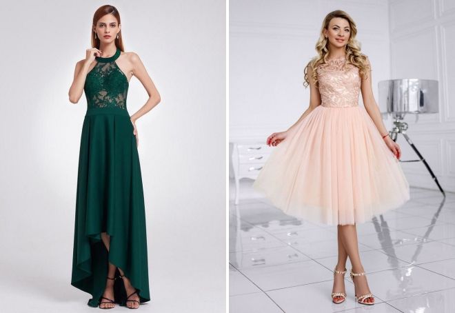 платье с кружевным верхом платье с кружевным верхом