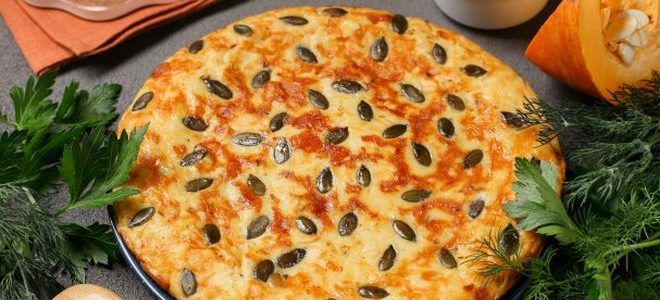 фото3 творожная запеканка с тыквой на сковороде