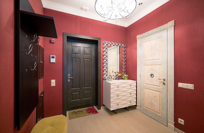 бордовая прихожая бордовая прихожая