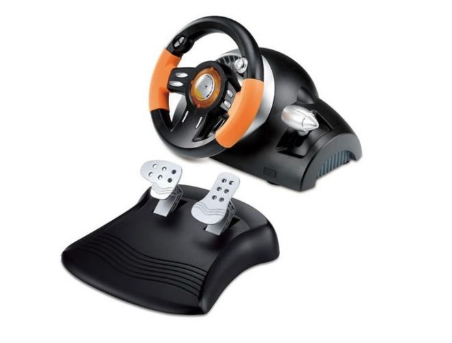 игровой руль с двумя педалями игровой руль с двумя педалями