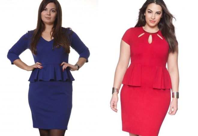 платье футляр с баской на полных платье футляр с баской на полных