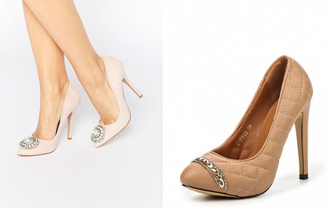 бежевые туфли лодочки со стразами бежевые туфли лодочки со стразами
