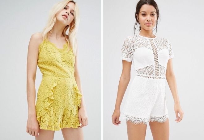 кружевной ромпер кружевной ромпер