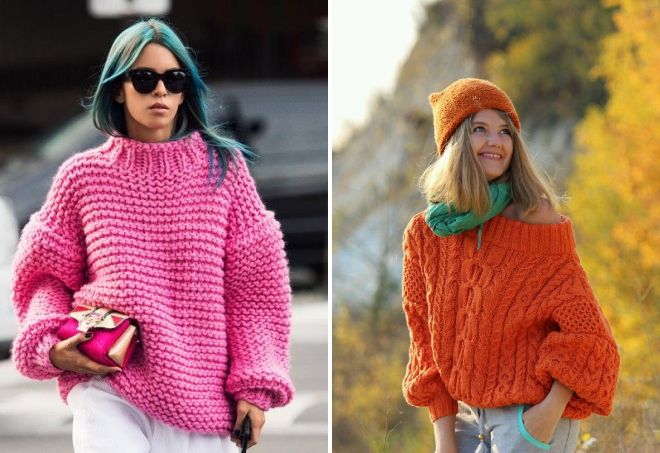 объемные свитера крупной вязки объемные свитера крупной вязки