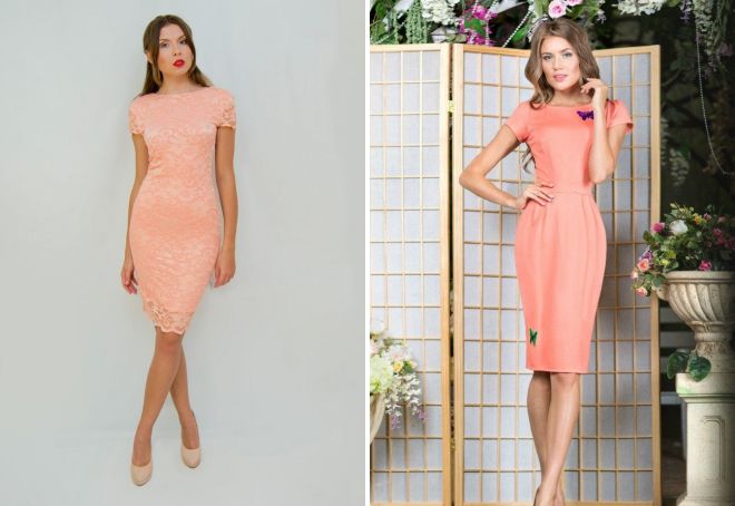 персиковое платье футляр персиковое платье футляр