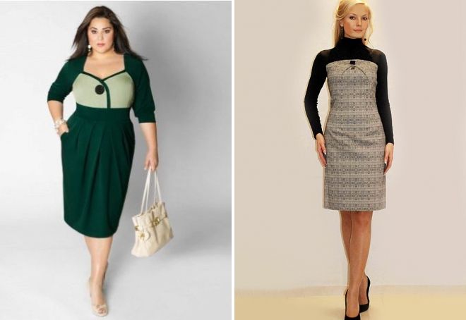 платье футляр с кокеткой для полных платье футляр с кокеткой для полных