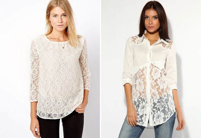 белая блузка с кружевом белая блузка с кружевом