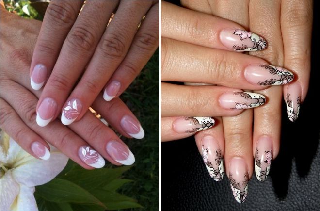 френч на круглых ногтях френч на круглых ногтях