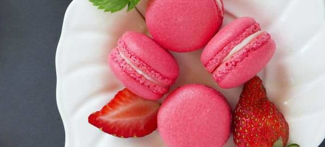 клубничные макаруны клубничные макаруны