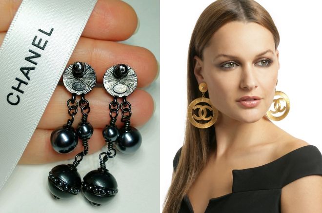 серьги шанель серьги шанель