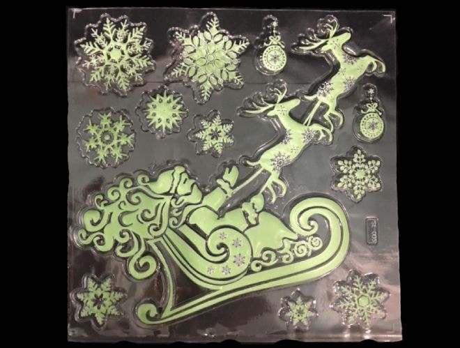 светящиеся новогодние наклейки на окна светящиеся новогодние наклейки на окна