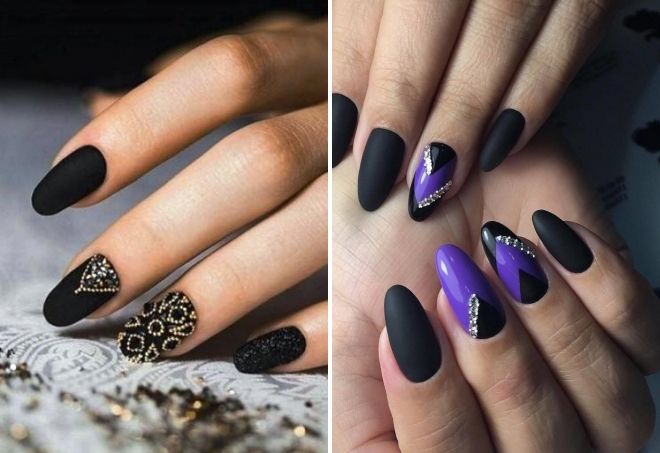 черный маникюр на круглые ногти черный маникюр на круглые ногти