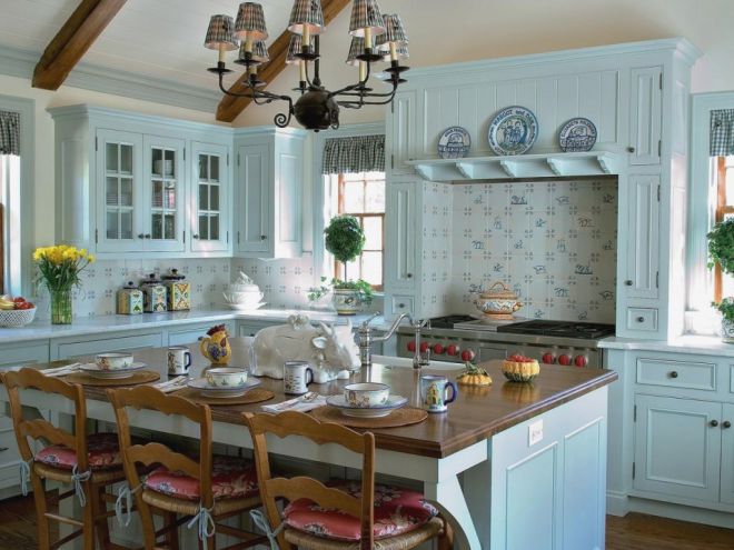 Голубая кухня кантри Голубая кухня кантри