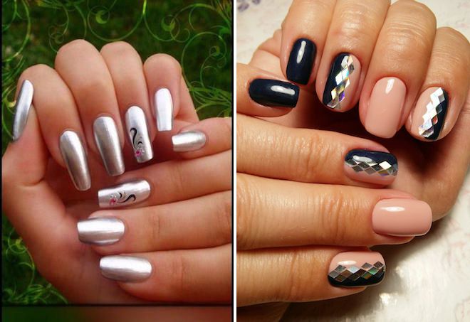 идеи маникюра с зеркальной втиркой идеи маникюра с зеркальной втиркой