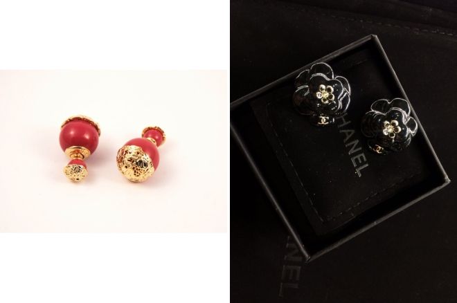 серьги пусеты шанель серьги пусеты шанель