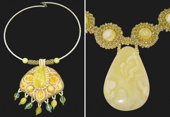 украшение колье из янтаря украшение колье из янтаря